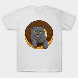 Cat with Donut T-Shirt